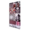 MUNDUS Toile Katelyn Avec Horloge - Symbole D'Angleterre - 40 X 80 Cm