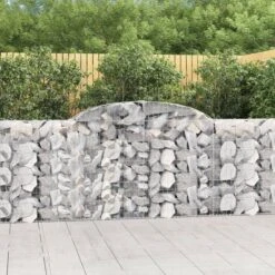 Panier De Gabions Arqué 300x30x100/120 Cm Fer Galvanisé
