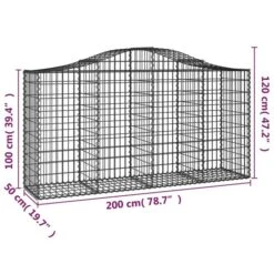 Paniers à Gabions Arqués 12 Pcs 200x50x100/120 Cm Fer Galvanisé -AMSCAN Soldes Magasin paniers a gabions arques 12 pcs 200x50x100 120 cm fer galvanise 3666722937269 1502782