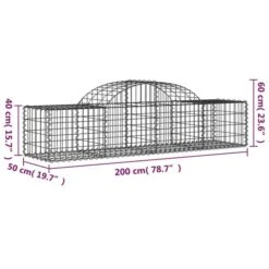 Paniers à Gabions Arqués 13 Pcs 200x50x40/60 Cm Fer Galvanisé -AMSCAN Soldes Magasin paniers a gabions arques 13 pcs 200x50x40 60 cm fer galvanise 3666722936750 1501366