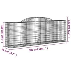 Paniers à Gabions Arqués 30 Pcs 300x50x100/120 Cm Fer Galvanisé -AMSCAN Soldes Magasin paniers a gabions arques 30 pcs 300x50x100 120 cm fer galvanise 3666722937245 1505042