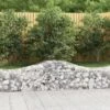 Paniers à Gabions Arqués 7 Pcs 200x50x40/60 Cm Fer Galvanisé