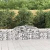Paniers à Gabions Arqués 7 Pcs 300x30x60/80 Cm Fer Galvanisé