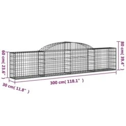 Paniers à Gabions Arqués 7 Pcs 300x30x60/80 Cm Fer Galvanisé -AMSCAN Soldes Magasin paniers a gabions arques 7 pcs 300x30x60 80 cm fer galvanise 3666722936743 1502770