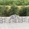 Paniers à Gabions Arqués 9 Pcs 200x30x60/80 Cm Fer Galvanisé
