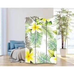 Paravent Jungle - 120x180x2,5 Cm - Dessins Différents Recto / Verso