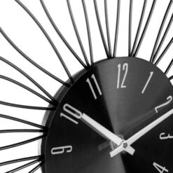 Pendule Fleur En Métal - Ø 50 X Ep. 4 Cm - Noir -AMSCAN Soldes Magasin pendule fleur en metal 50 x ep 4 cm noir 3560234537842 456641