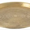 Petit Plateau Rond Aluminium Doré Zouzar D 30 Cm