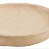 Plat Rond Anse Bois De Paulownia Naturel Jona L 43 Cm
