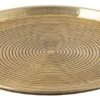 Plateau Moyen Rond Aluminium Doré Zara D 45 Cm
