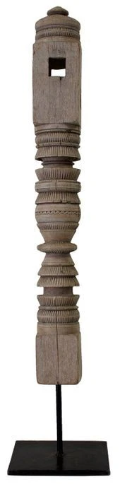 Sculpture Bois Antique Gris Bayram