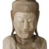 Sculpture Bois D'acacia Naturel Artisanal Budha