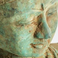 Sculpture Bronze Vert Décapé Et Pieds Métal Gris Belal -AMSCAN Soldes Magasin sculpture bronze vert decape et pieds metal gris belal 8430026958344 223300