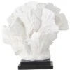 Sculpture Corail Résine Noir Et Blanc Iluna