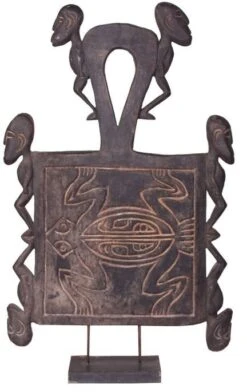 Sculpture Homme Bois D'acacia Marron Antique Fawzi