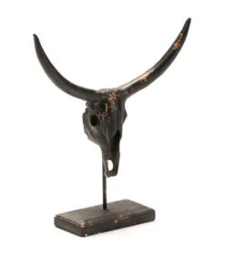 Sculpture Métal Et Résine Brun Ybo H 55