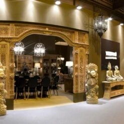 Sculpture Paire Acacia Massif Vert Décapé Vanessa -AMSCAN Soldes Magasin sculpture paire acacia massif vert decape vanessa 223291