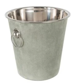 Seau à Glace Rond Cuir Vert Tizy D 21.5 Cm