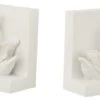 Serre-livre En Résine Blanc Cygne Abel - Lot De 2