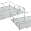 Set De 2 Plateaux Rectangulaire Métal Argent Fanou L 50 Cm