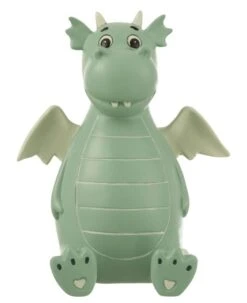 Tirelire Dragon Résine Vert Menthe Drago H 18 Cm