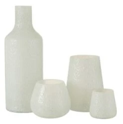 Vase Avec Col Verre Relief Blanc Ettis -AMSCAN Soldes Magasin vase avec col verre relief blanc ettis 5400924024697 371012