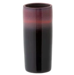 Vase Céramique Rouge Et Noir Winno H 35 Cm