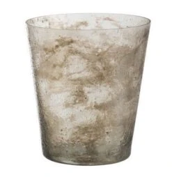 Vase Conique Verre Transparent Et Sable Liath