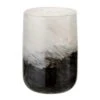 Vase Cylindrique Verre Noir Et Blanc Narsh 16 Cm - Lot De 3