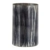 Vase Cylindrique Verre Noir Et Gris Liath H 20 Cm