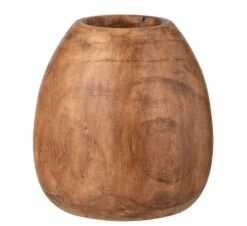 Vase En Bois Massif Marron Petit Modèle Jeanie D 24 Cm