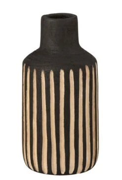 Vase En Forme De Bouteille Noir Fakir D 17 Cm