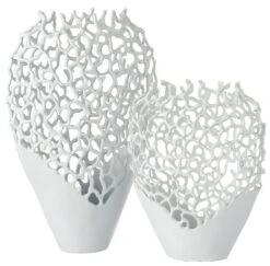 Vase Mer Métal Blanc Carolina L 33 Cm -AMSCAN Soldes Magasin vase mer metal blanc carolina l 33 cm 5400924232740 1324726
