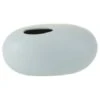Vase Ovale Céramique Bleu Pastel Marino H 13 Cm