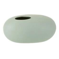 Vase Ovale Céramique Vert Pastel Uchi L 25 Cm