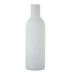 Vase Verre Blanc Licia H 45 Cm - Lot De 3