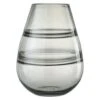 Vase Verre Bleu Gris Liath H 31 Cm - Lot De 2