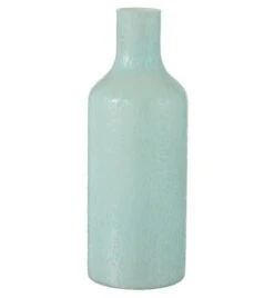 Vase Verre Relief Bleu Azura H 40 Cm