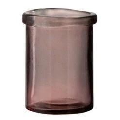 Vase Verre Rose Indie H 20 Cm
