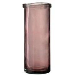 Vase Verre Rose Indie H 36 Cm