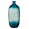 Vase Verre Transparent Et Bleu Veeda