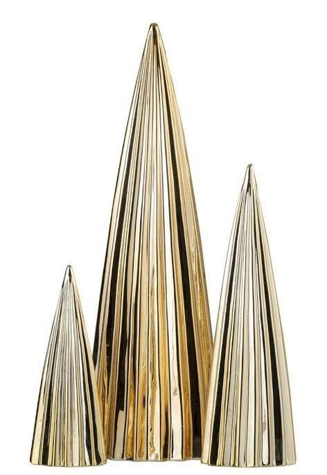 AMSCAN Soldes Magasin -AMSCAN Soldes Magasin arbres porcelaine doree ysarg lot de 3 5415203953810 354779